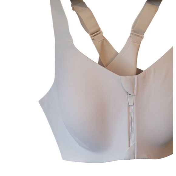 Knix Women's White Zip Front Sports Bra Size 5 - Picture 3 of 5